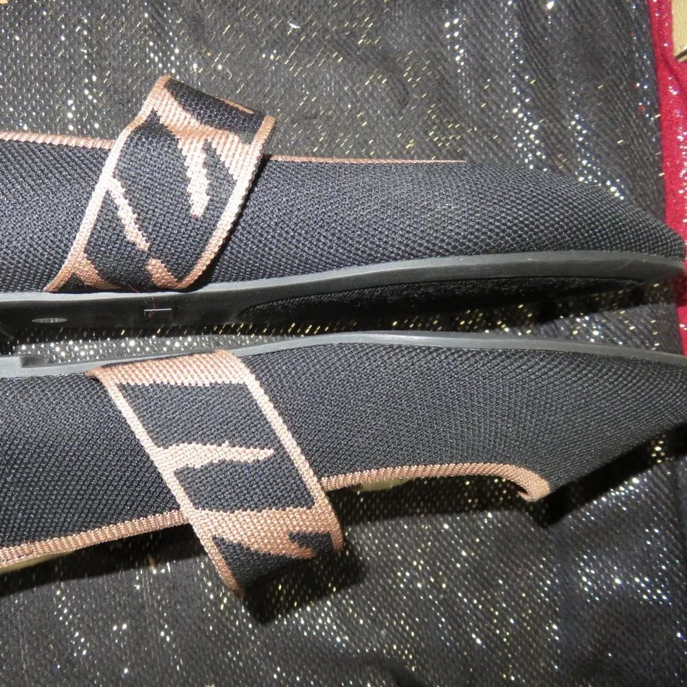 BOGO MIA Madeline Woven Zebra stripe strap Ballet flat driving moccasin size 9